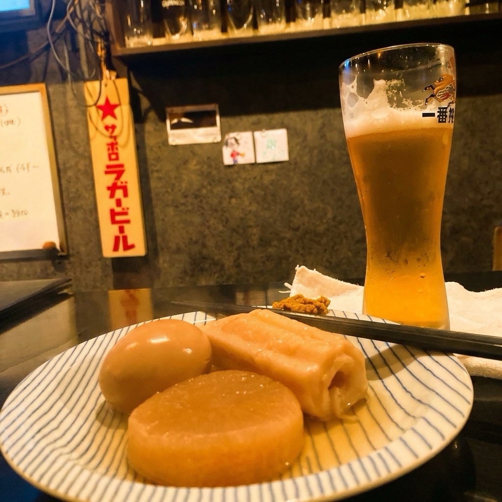 透き通った出汁のおでん